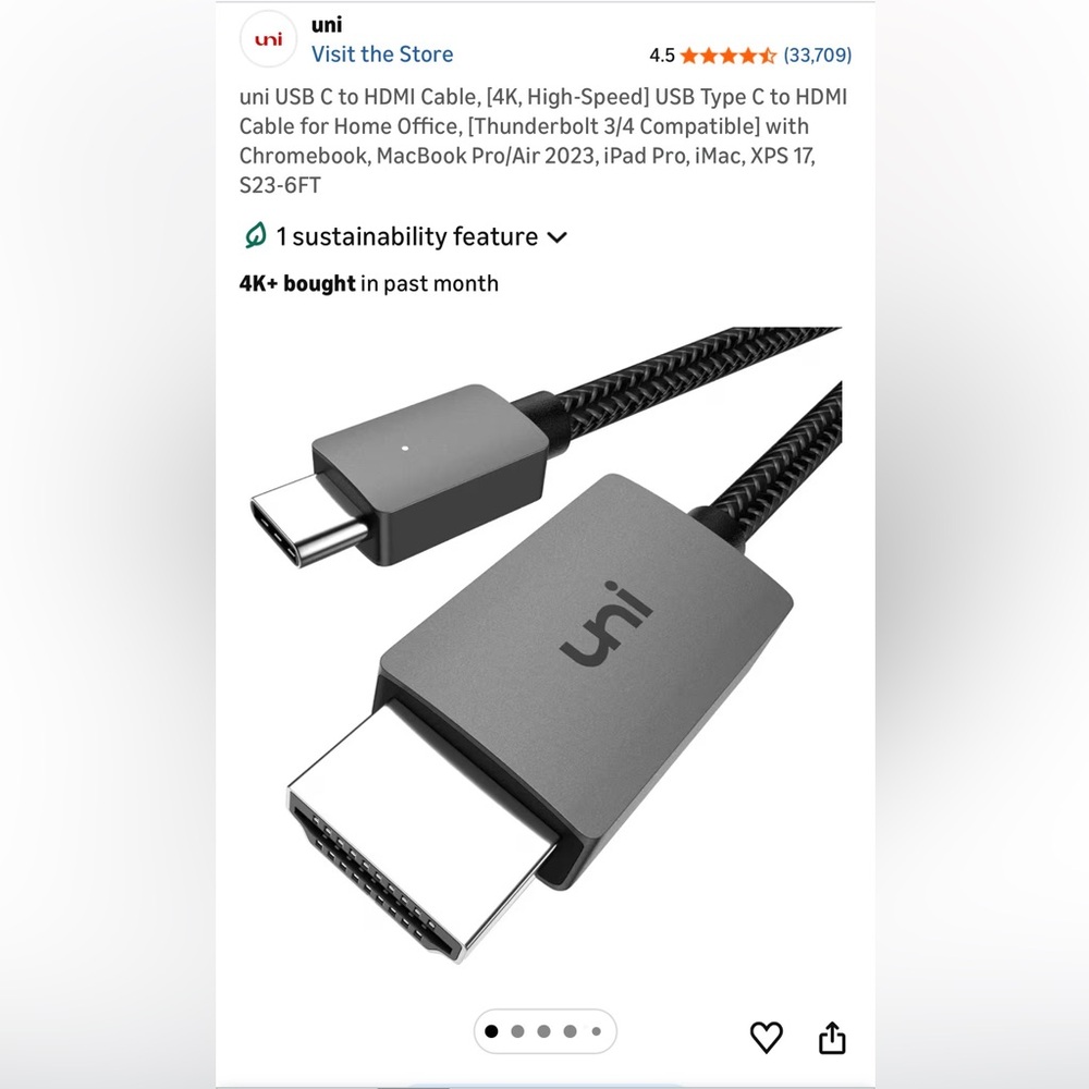 Uni USB-C to HDMI Cable